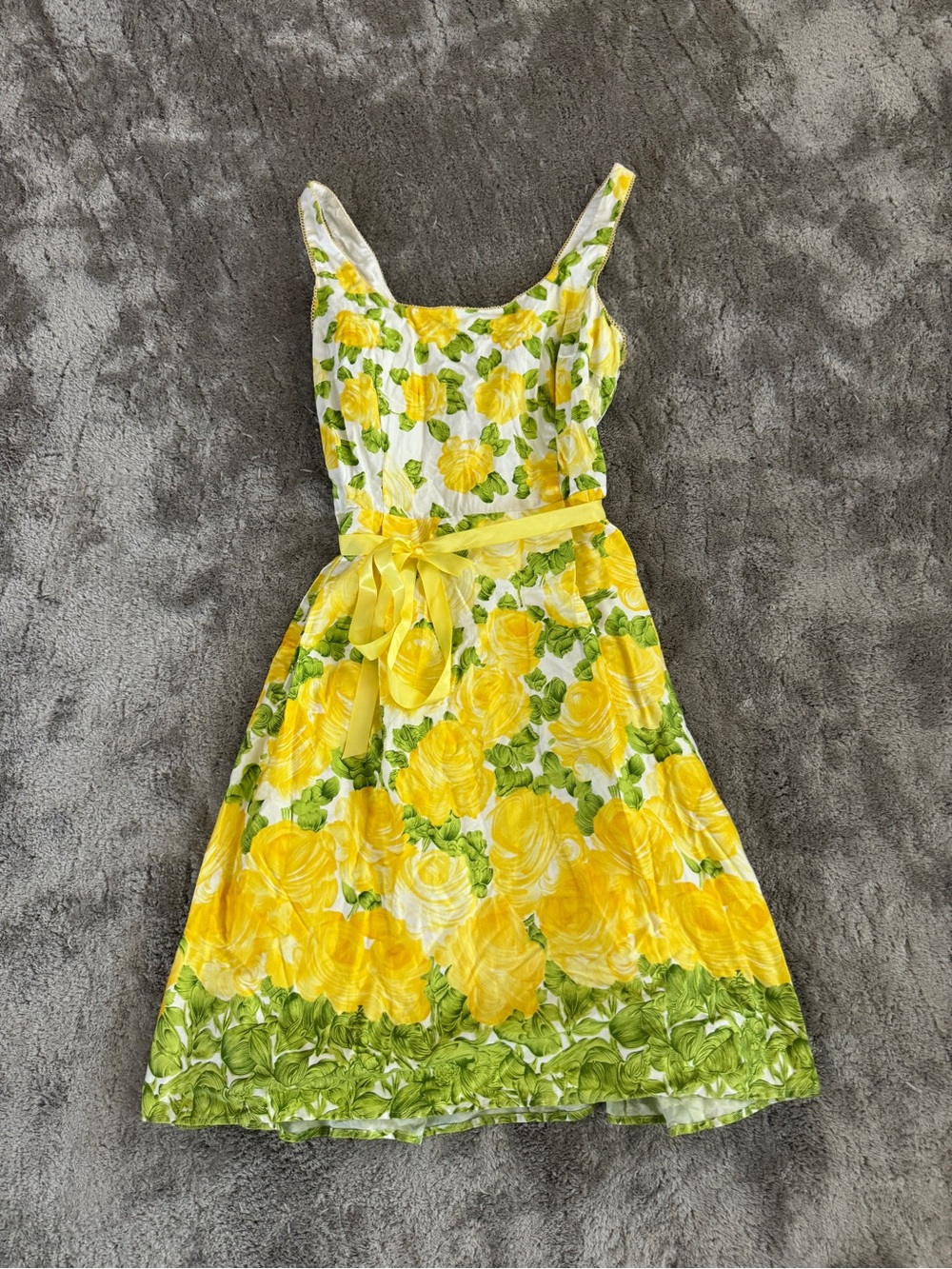 B. Smart Yellow Floral Cotton Dress